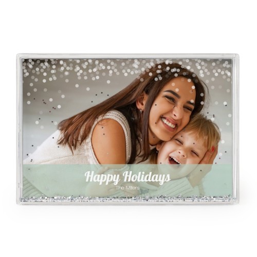 Cadre photo avec paillettes argentées Cadre photo avec paillettes argentées