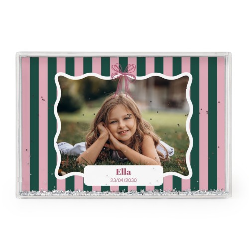 Photo frame with silver glitter