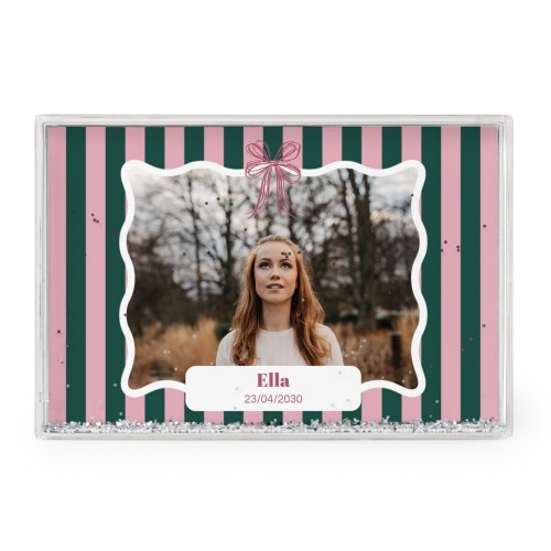 Bilderamme med sølvfarget glitter