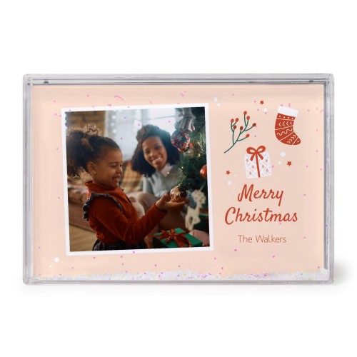 Schüttelrahmen mit Schnee