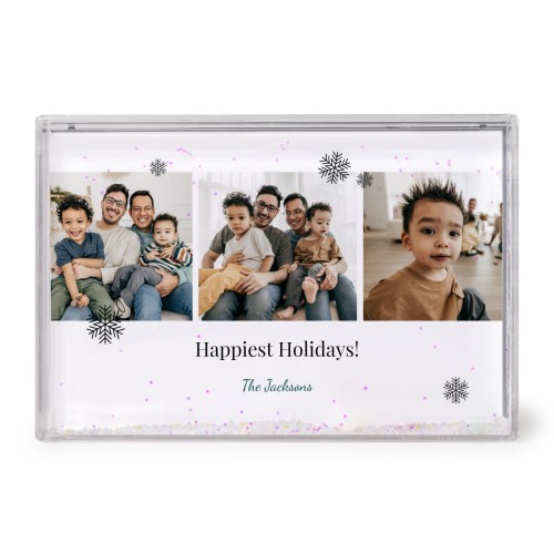 Schüttelrahmen mit Schnee