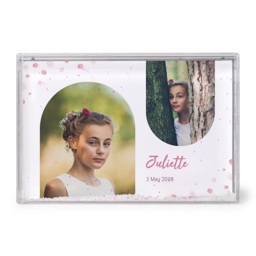 Photo frame with snow