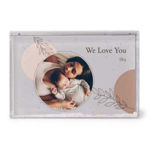 Boho-Stil mit Kreisen und Blättern Boho-Stil mit Kreisen und Blättern