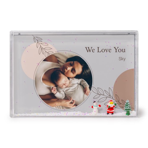Photo frame with snow Photo frame with snow