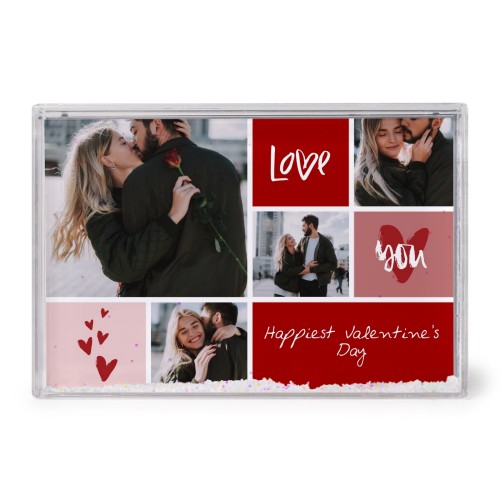 Photo frame with snow