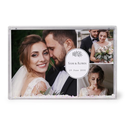 Photo frame with snow Photo frame with snow