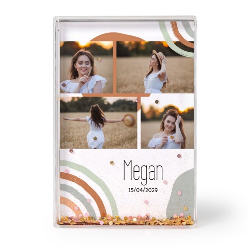 Fotoblok met gouden glitters