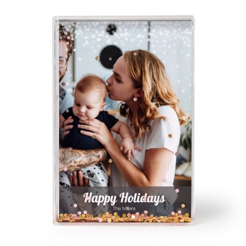 Acrylic frame filled with glitter