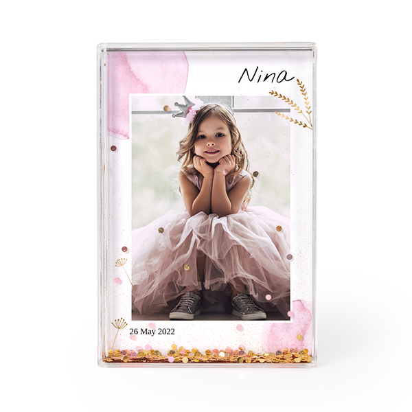 Acrylic frame filled with glitter Acrylic frame filled with glitter