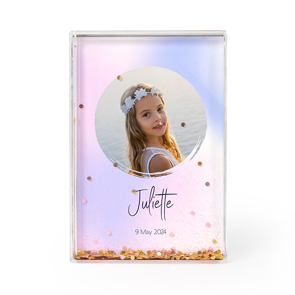 Fotoblok met gouden glitters Fotoblok met gouden glitters