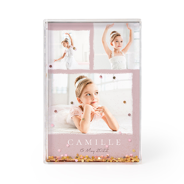 Acrylic frame filled with glitter Acrylic frame filled with glitter