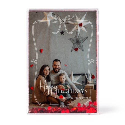 Photo frame with heart confetti Photo frame with heart confetti