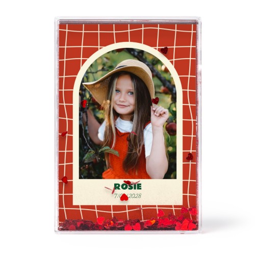 Photo frame with heart confetti