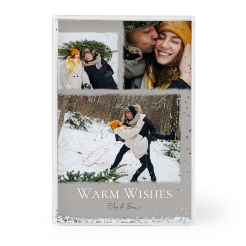 Cadre photo avec paillettes argentées