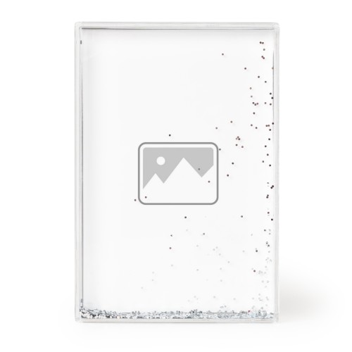 Photo frame with silver glitter Photo frame with silver glitter