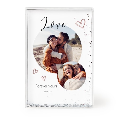 Fotoblok met zilveren glitters