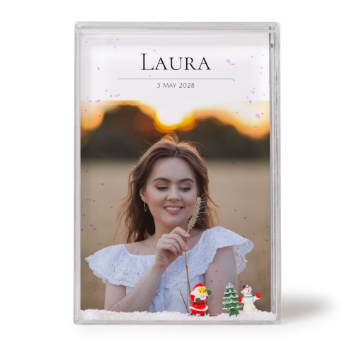 Photo frame with snow Photo frame with snow