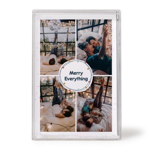 Schüttelrahmen mit Schnee