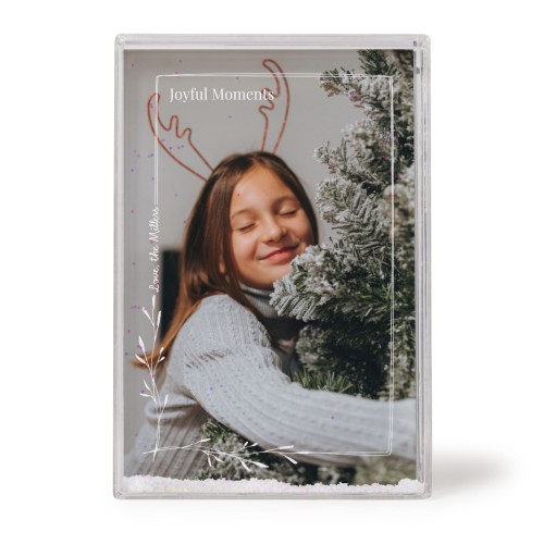 Schüttelrahmen mit Schnee