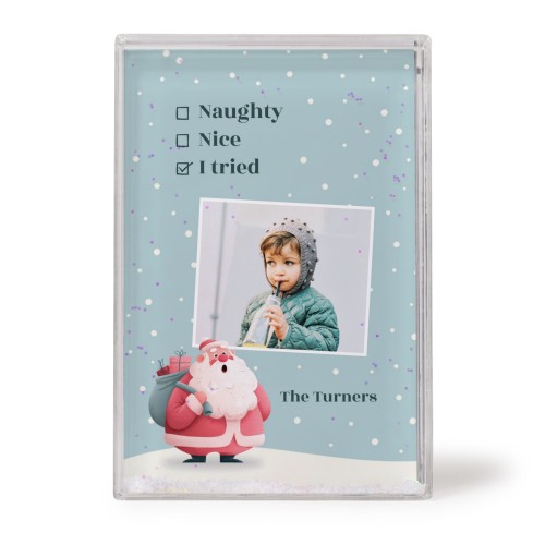 Schüttelrahmen mit Schnee Schüttelrahmen mit Schnee