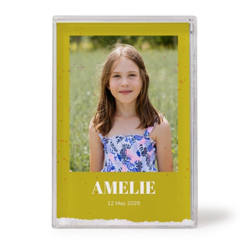 Photo frame with snow