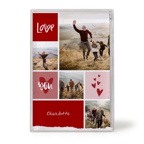 Photo frame with snow