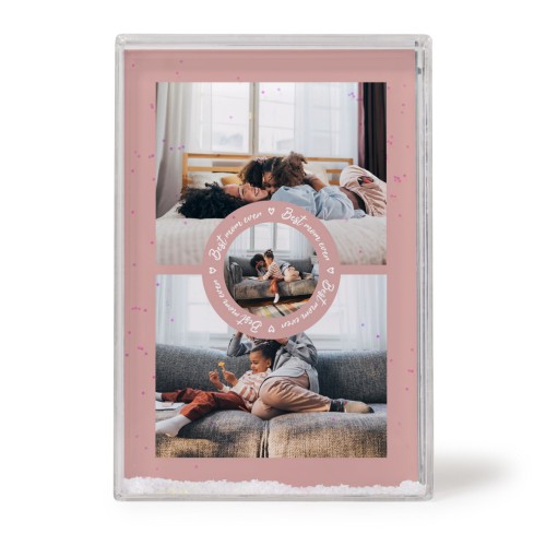 Photo frame with snow