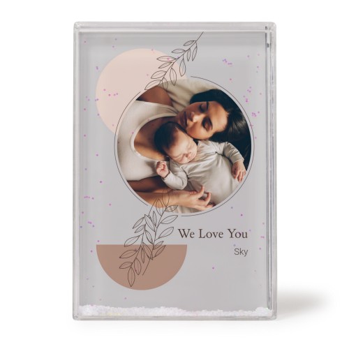 Boho-Stil mit Kreisen und Blättern Boho-Stil mit Kreisen und Blättern