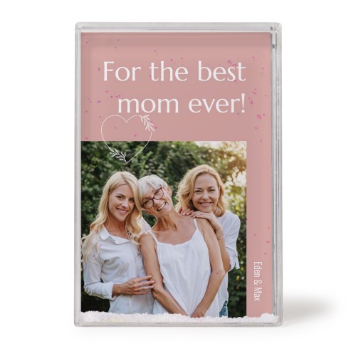 Photo frame with snow