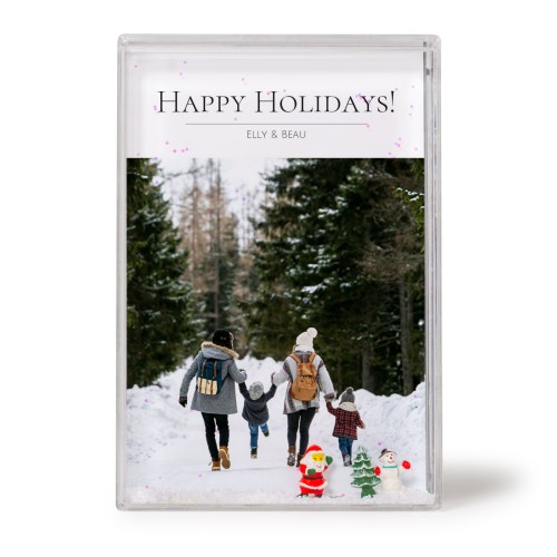 Photo frame with snow