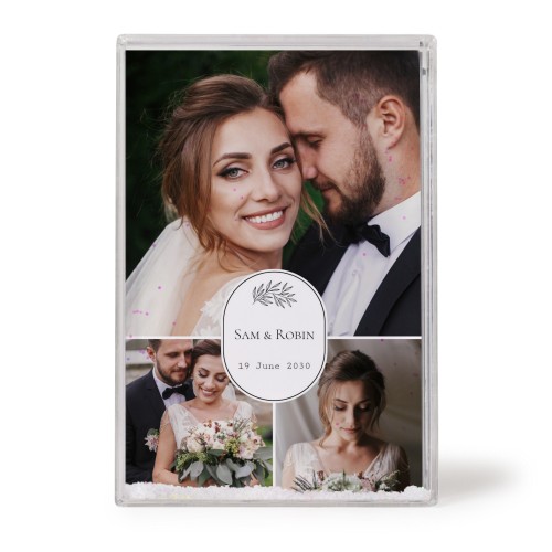 Photo frame with snow Photo frame with snow