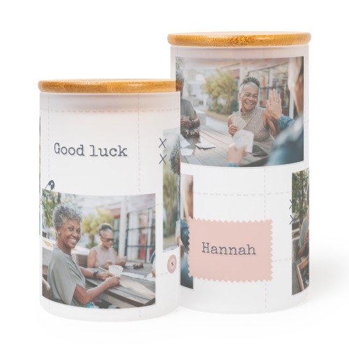 Kaarshouder glas groot - Set van 2