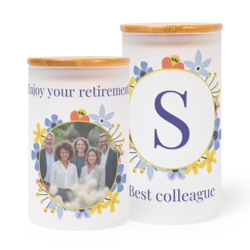 Großer Kerzenhalter aus Glas personalisiert - set of 2