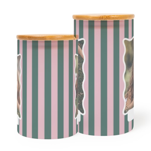 Telysholdere i frostet glass stor - 2 stk