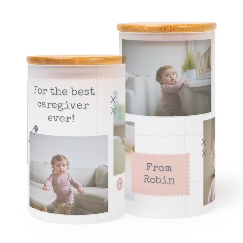 Kaarshouder glas groot - Set van 2