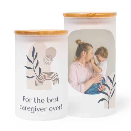 Großer Kerzenhalter aus Glas personalisiert - set of 2
