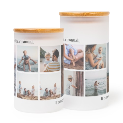 Frosted Glass Tealight Candle Holder large - set of 2