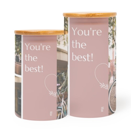 Frosted Glass Tealight Candle Holder large - set of 2