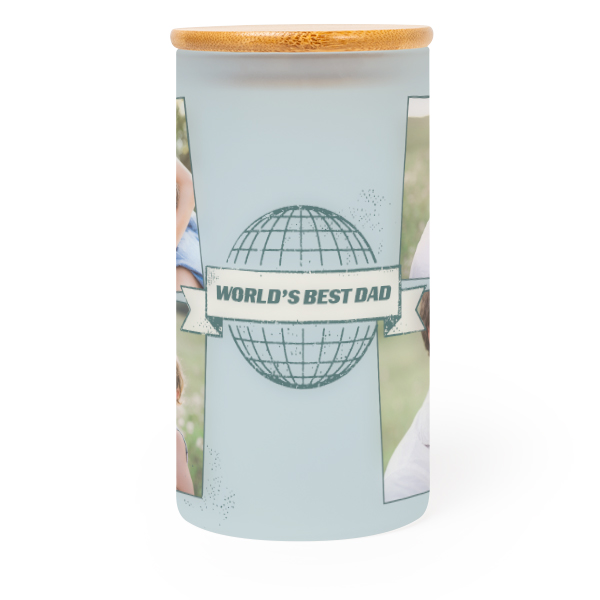 Bocal en verre et bois - moyen Bocal en verre et bois - moyen