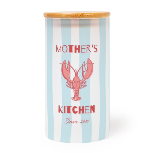 Bocal en verre et bois - moyen Bocal en verre et bois - moyen