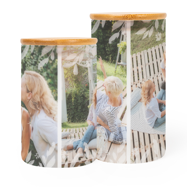 Glazen voorraadpot - set van 2