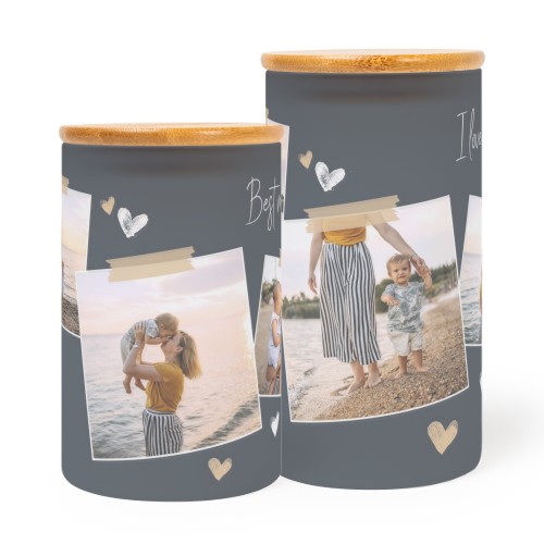 Glazen voorraadpot - set van 2