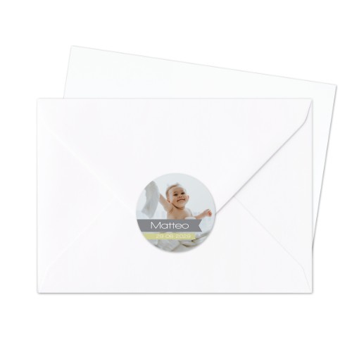Briefumschlag Sticker Rund - 24 Stk.