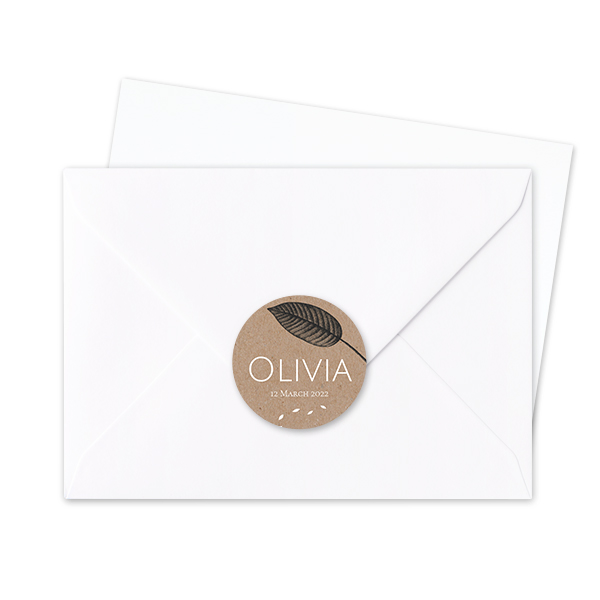 Envelop stickers Rond - Set van 24