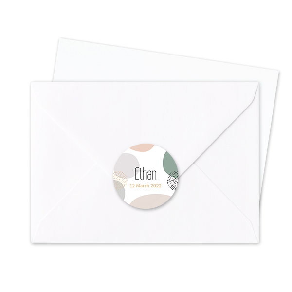 Envelop stickers Rond - Set van 24