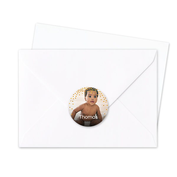 Envelop stickers Rond - Set van 24