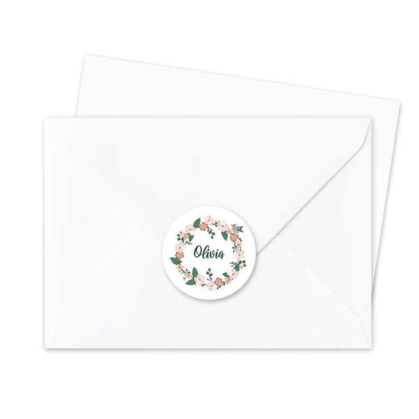 Flower Wreath Birds - Text Only