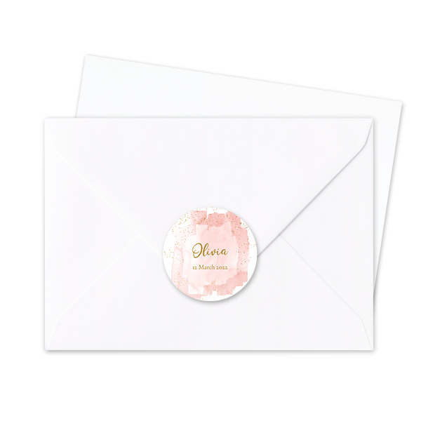 Envelop stickers Rond - Set van 24