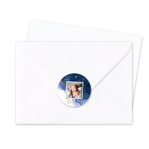 Envelop stickers Rond - Set van 24