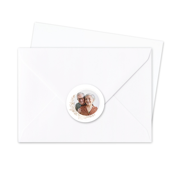 Envelop stickers Rond - Set van 24